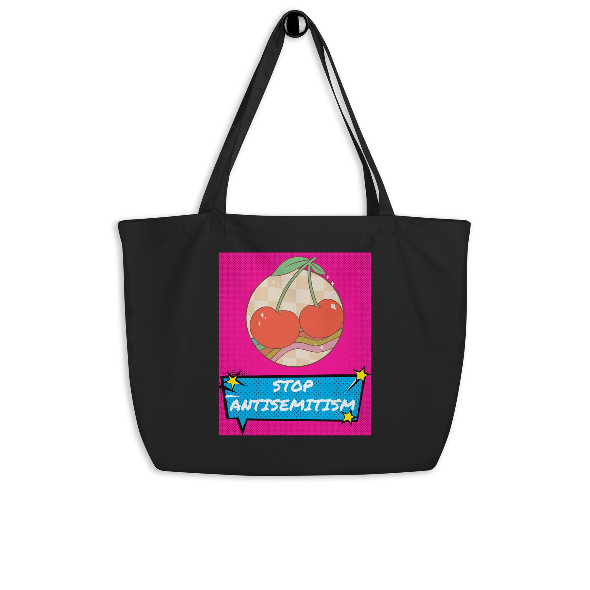 Pop Art Style | Antisemitism | Large Organic Tote Bag Jouparty