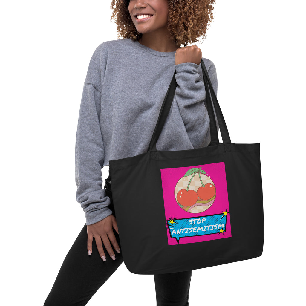 Pop Art Style | Antisemitism | Large Organic Tote Bag Jouparty
