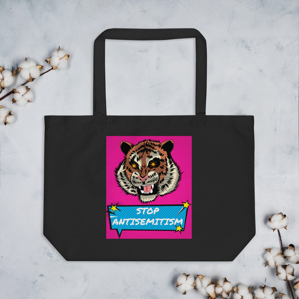 Pop Art Style | Antisemitism | Large Organic Tote Bag