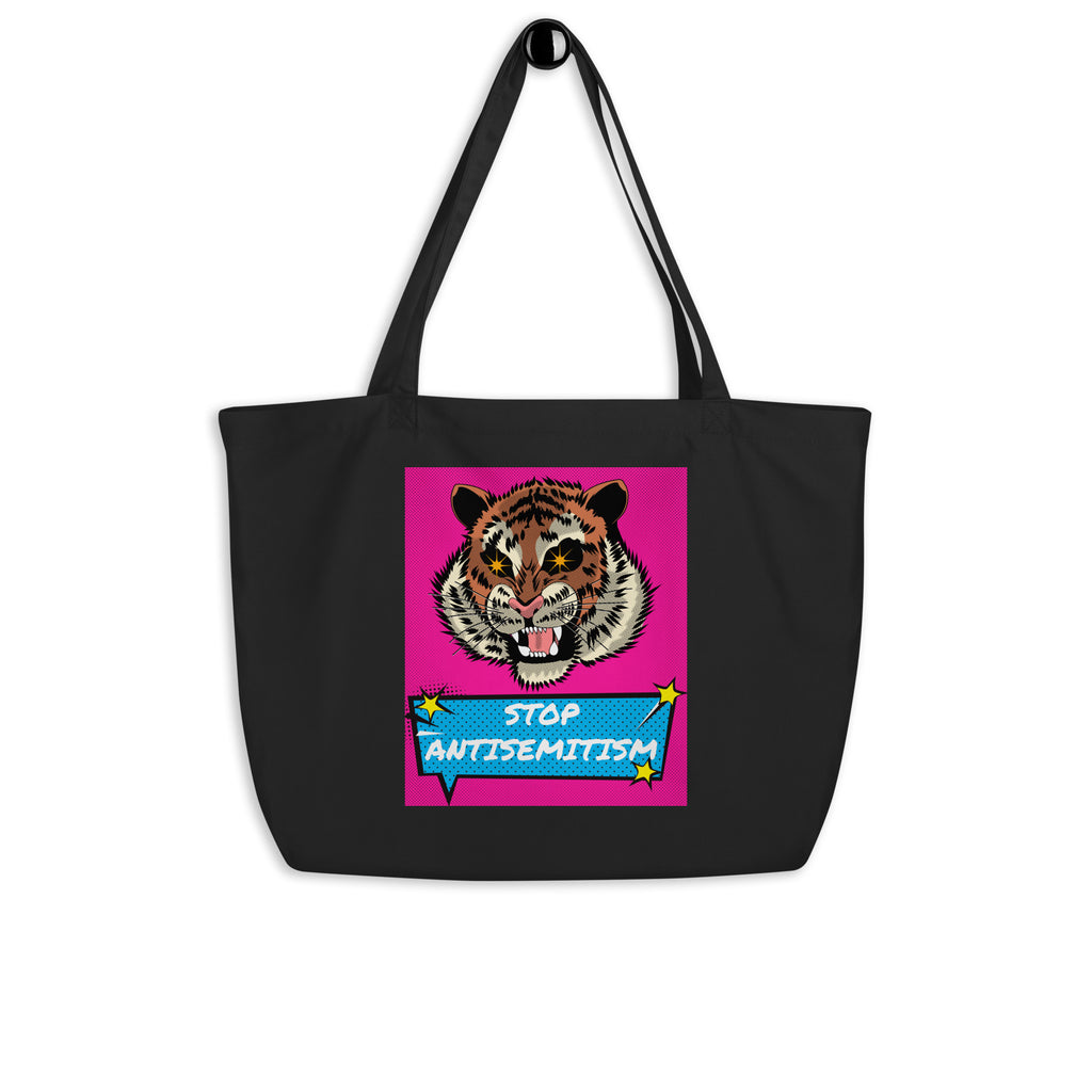 Pop Art Style | Antisemitism | Large Organic Tote Bag