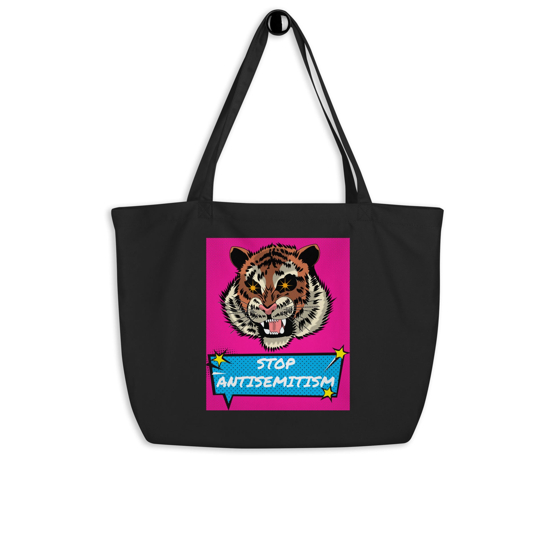 Pop Art Style | Antisemitism | Large Organic Tote Bag