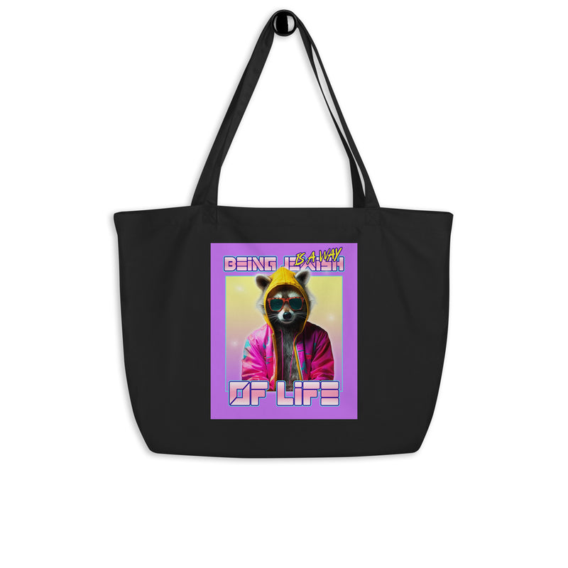 Mr Racoon | Large Organic Tote Bag