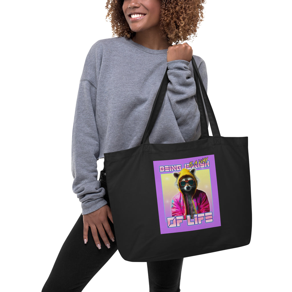 Mr Racoon | Large Organic Tote Bag Jouparty