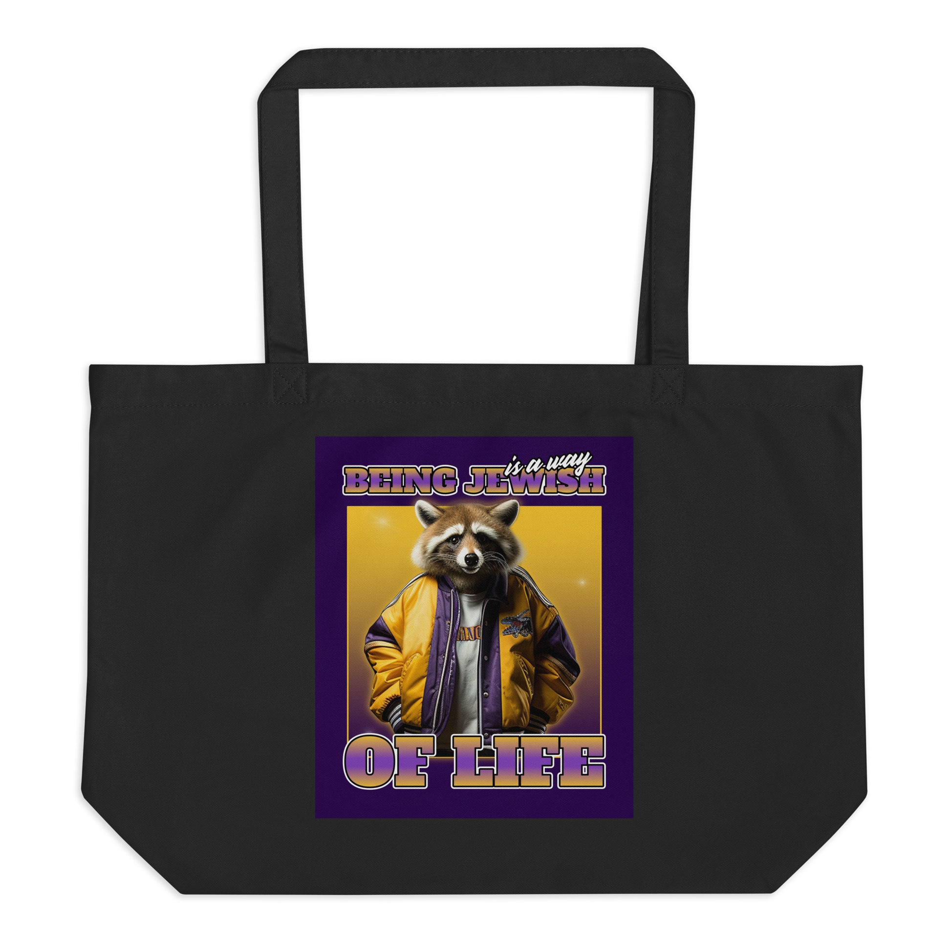 Mr Racoon | Large Organic Tote Bag Jouparty