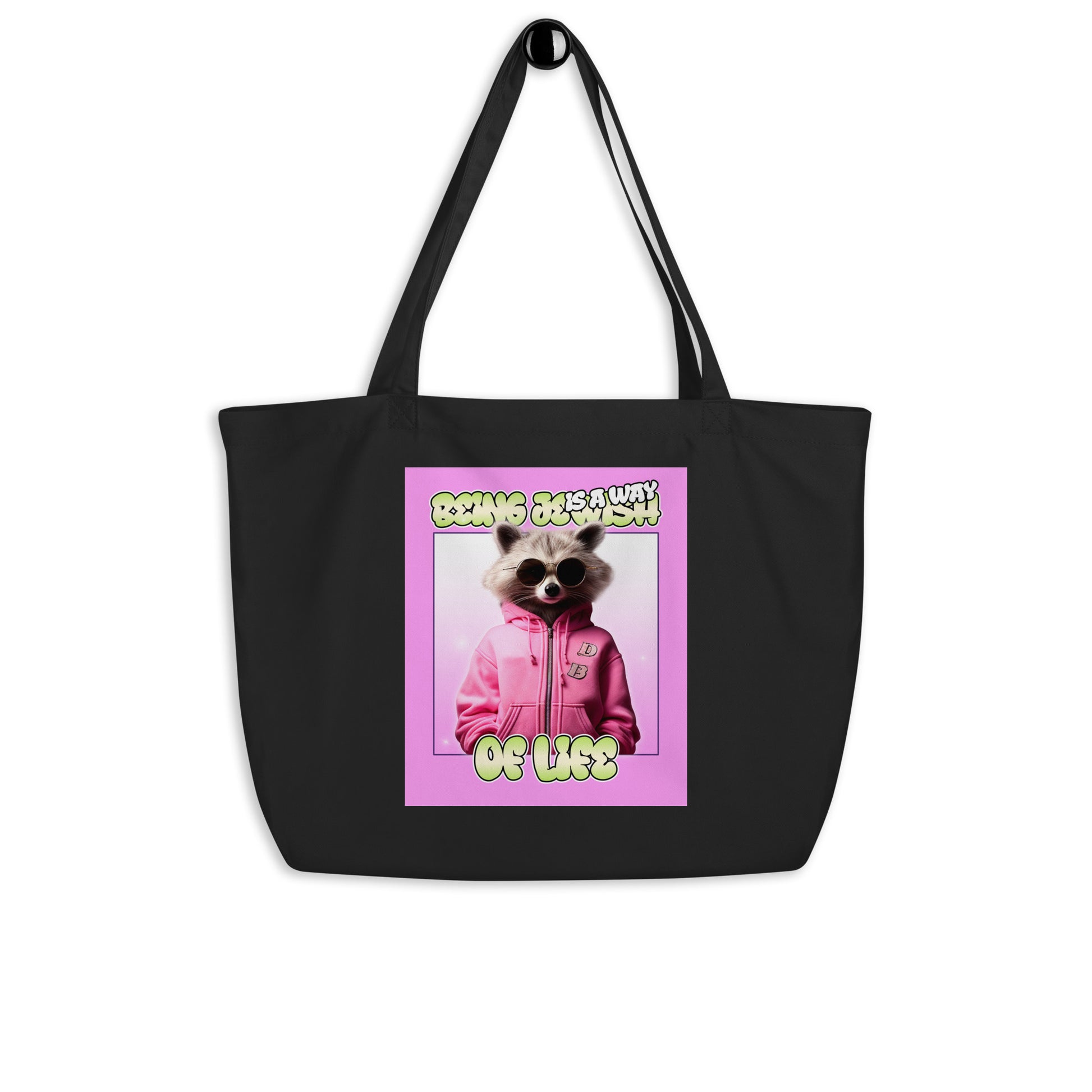 Mr Racoon | Large Organic Tote Bag