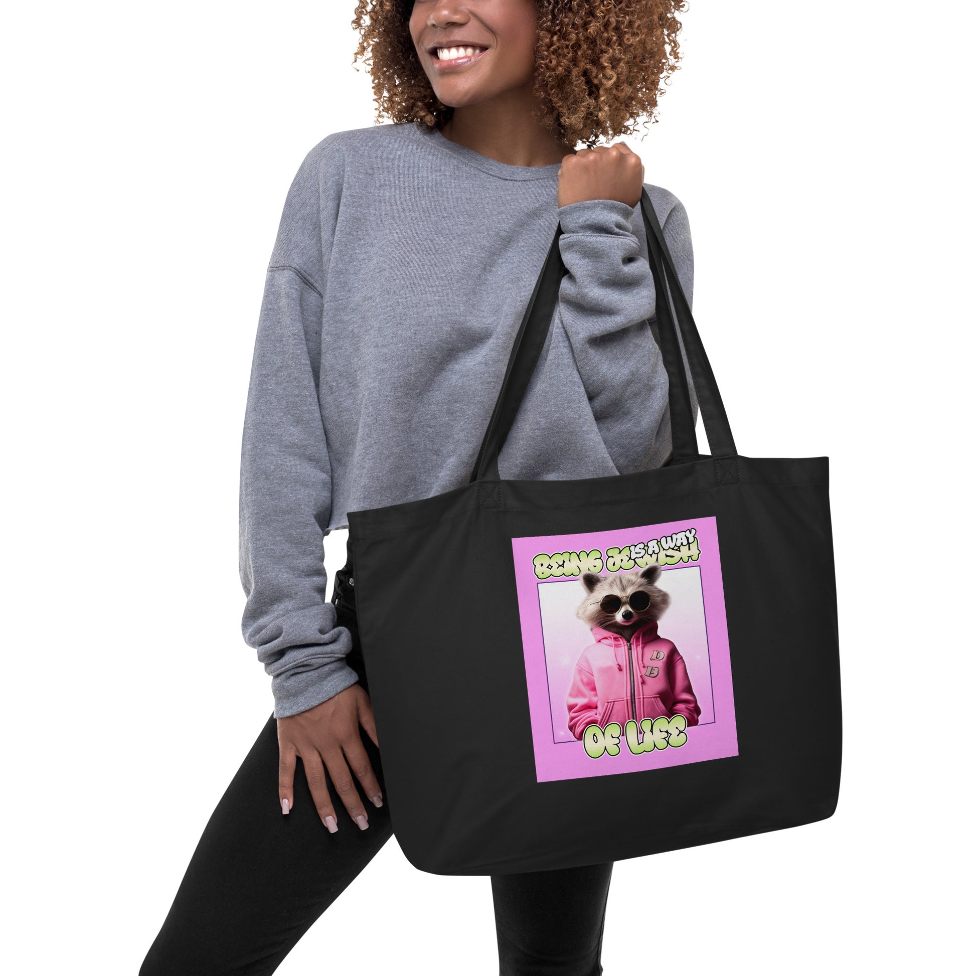 Mr Racoon | Large Organic Tote Bag