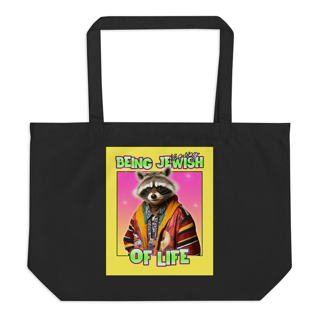 Mr Racoon | Large Organic Tote Bag Jouparty