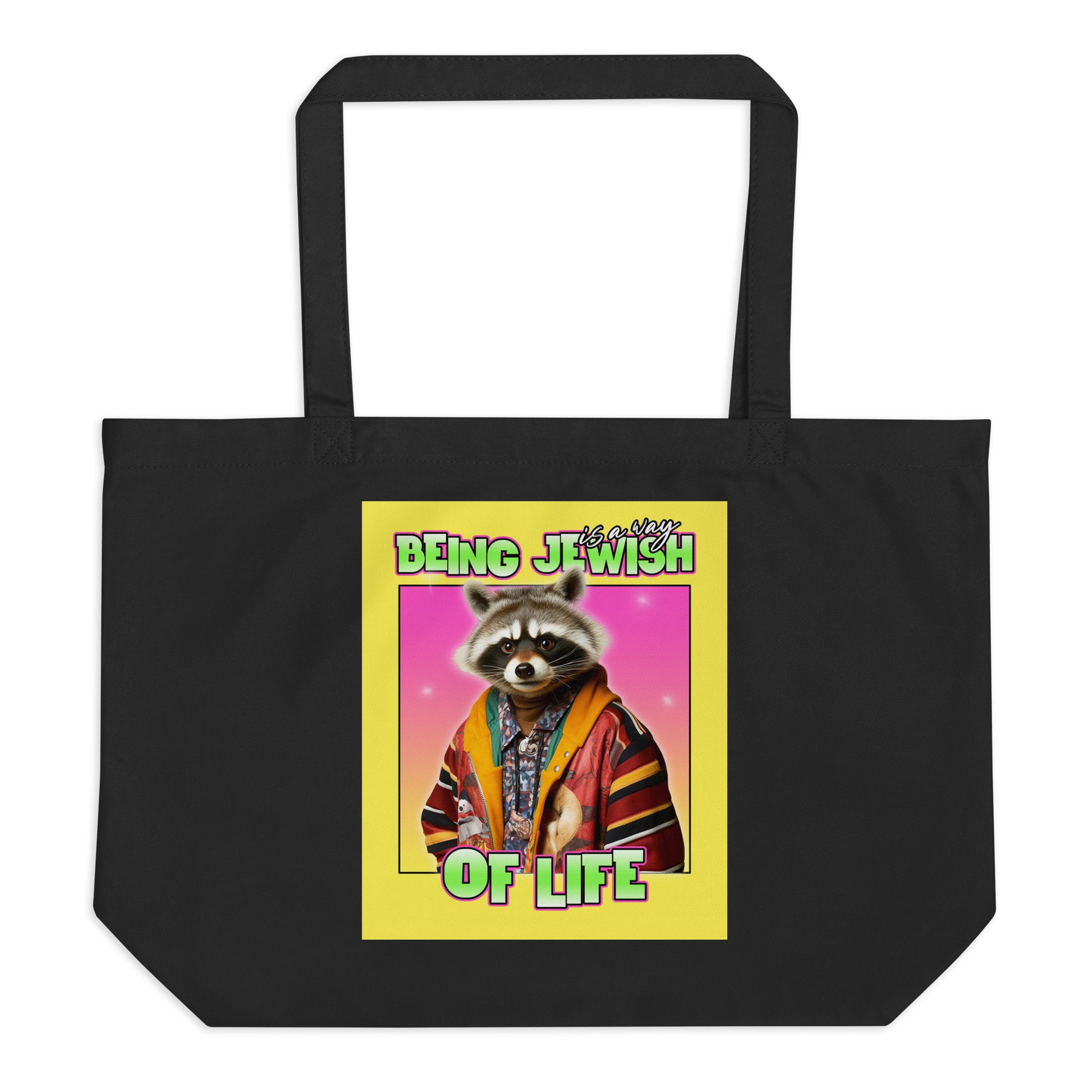 Mr Racoon | Large Organic Tote Bag Jouparty