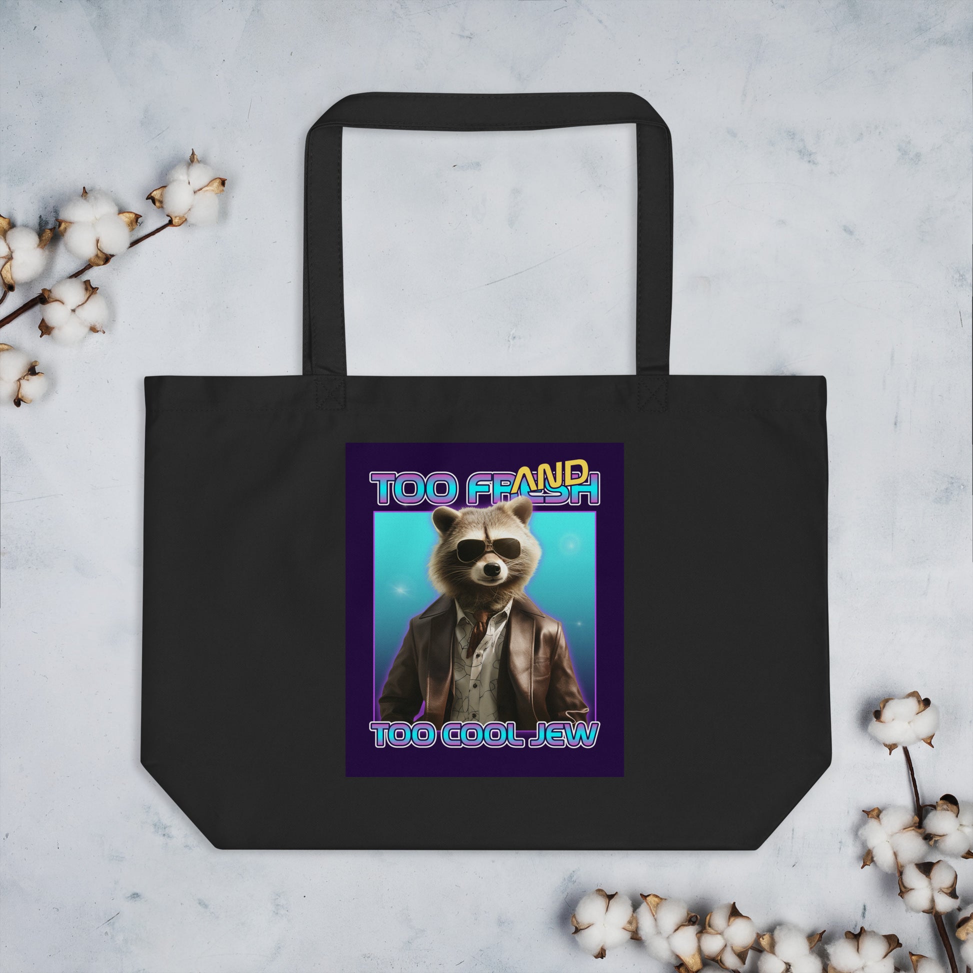 Mr Racoon | Large Organic Tote Bag