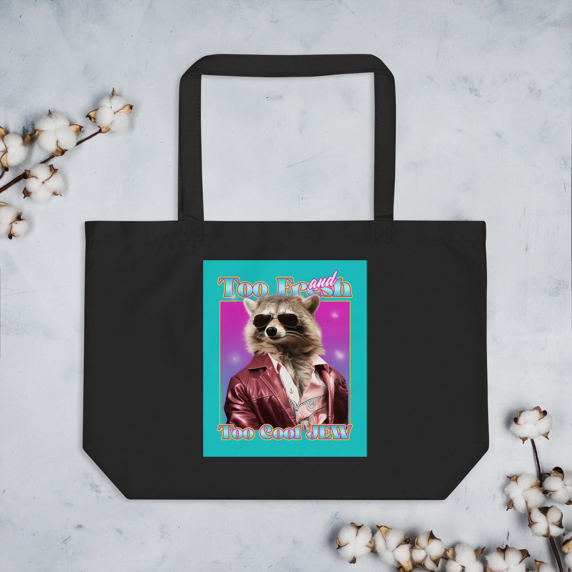 Mr Racoon | Large Organic Tote Bag