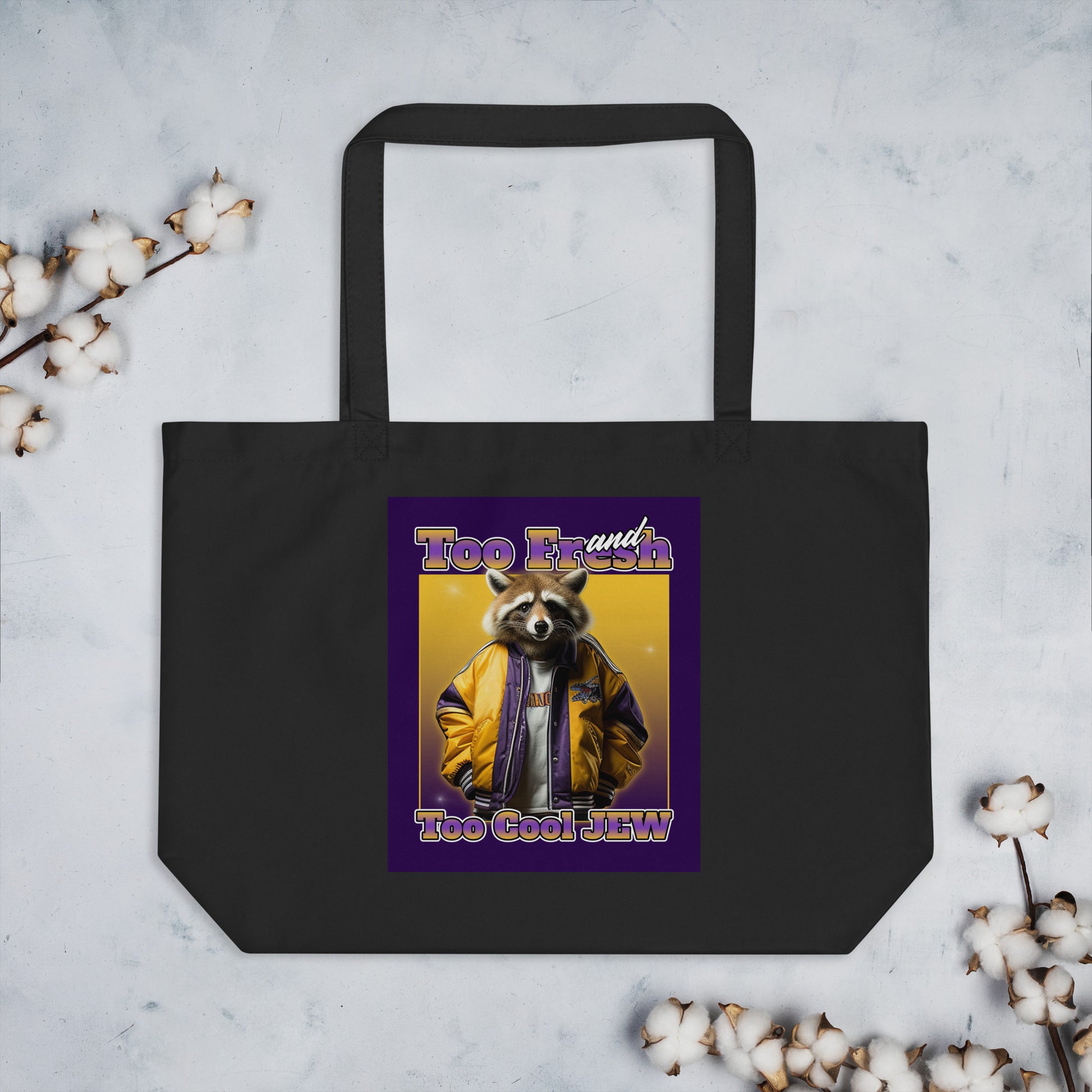 Mr Racoon | Large Organic Tote Bag Jouparty