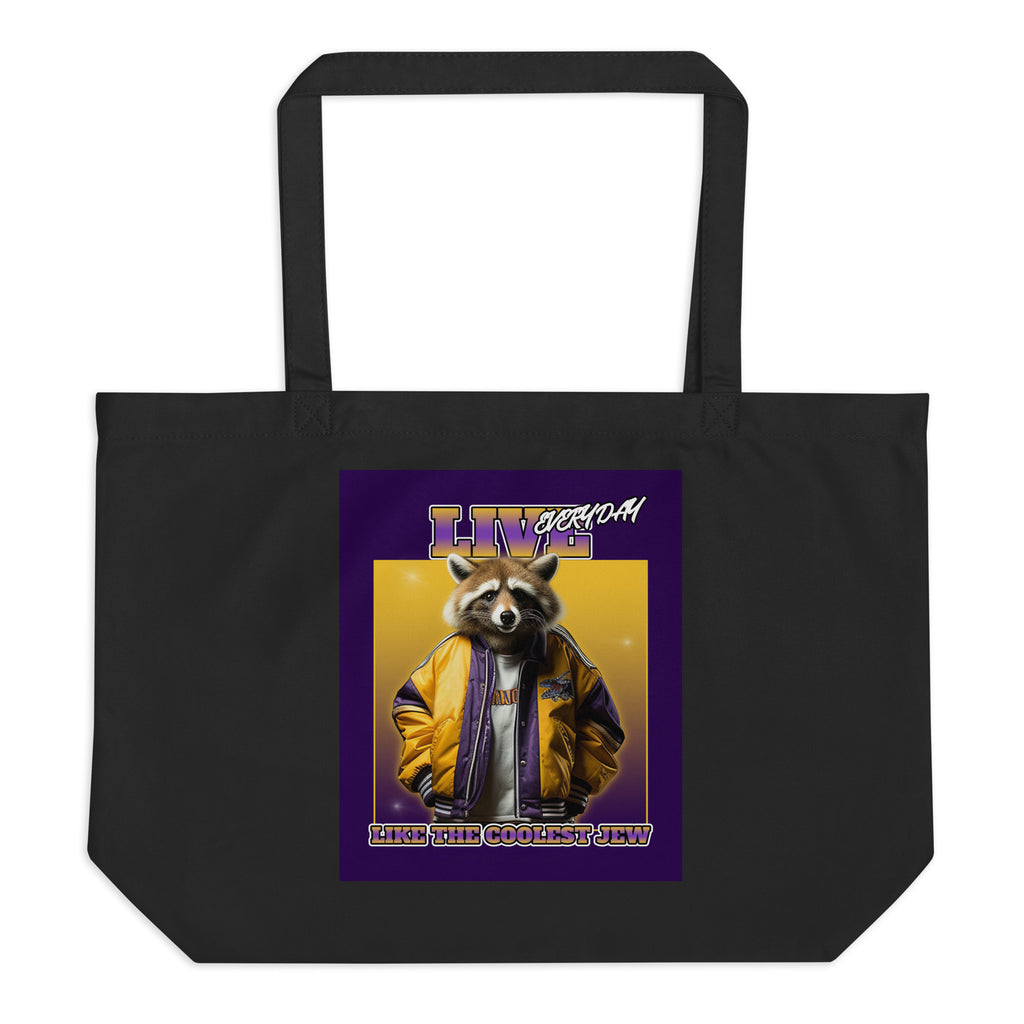 Mr Racoon | Large Organic Tote Bag Jouparty