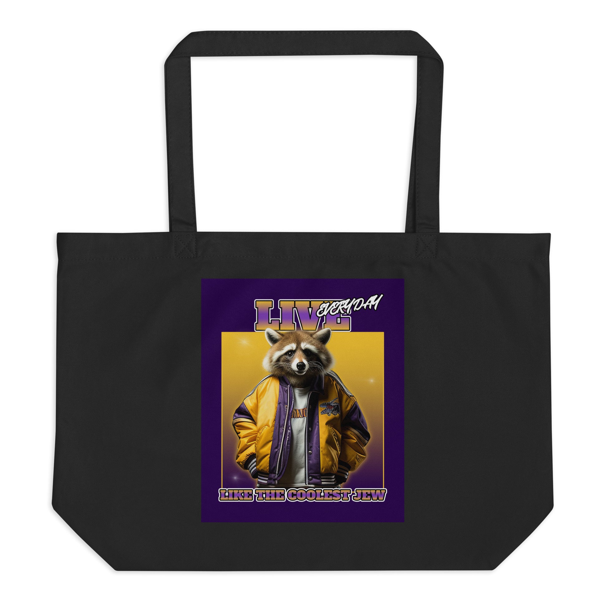 Mr Racoon | Large Organic Tote Bag Jouparty