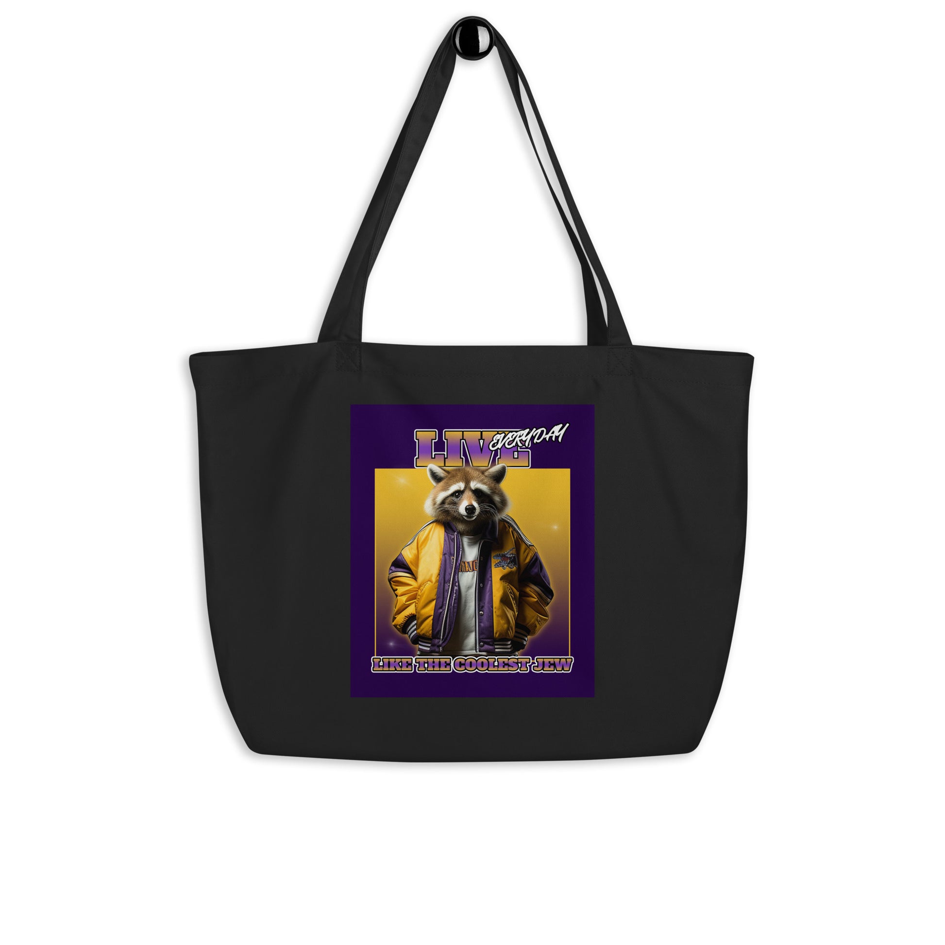 Mr Racoon | Large Organic Tote Bag Jouparty