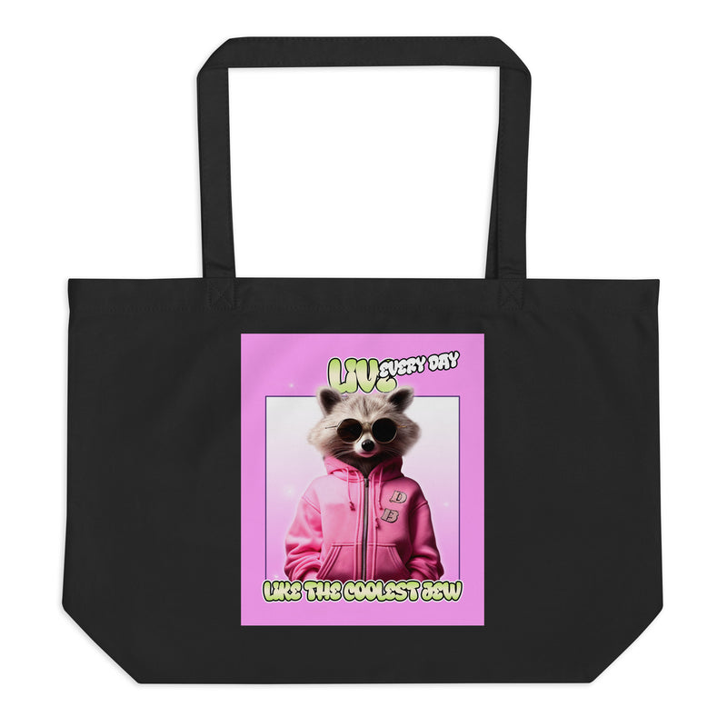 Mr Racoon | Large Organic Tote Bag