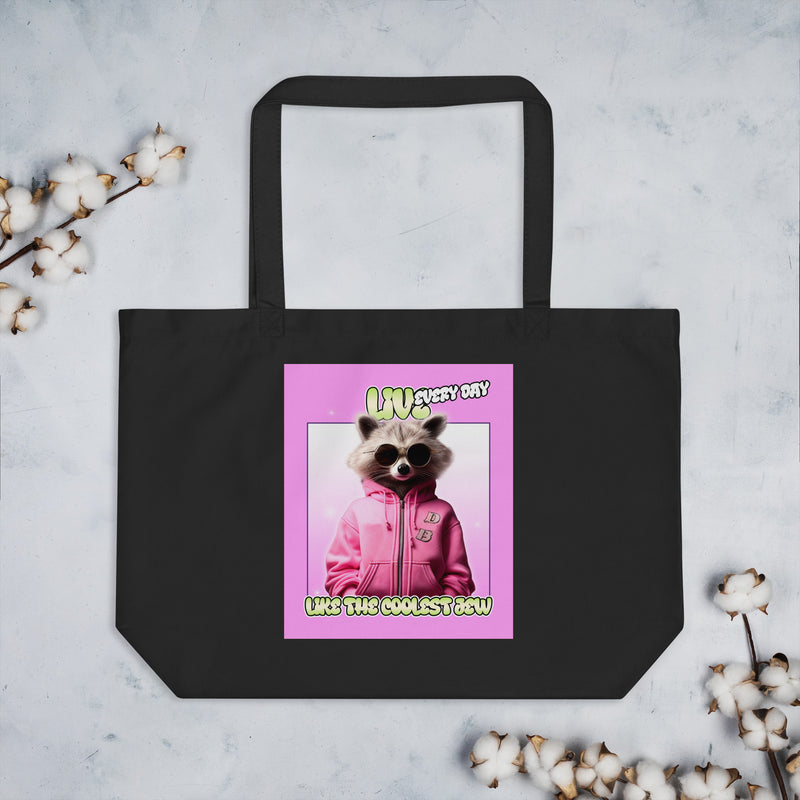 Mr Racoon | Large Organic Tote Bag