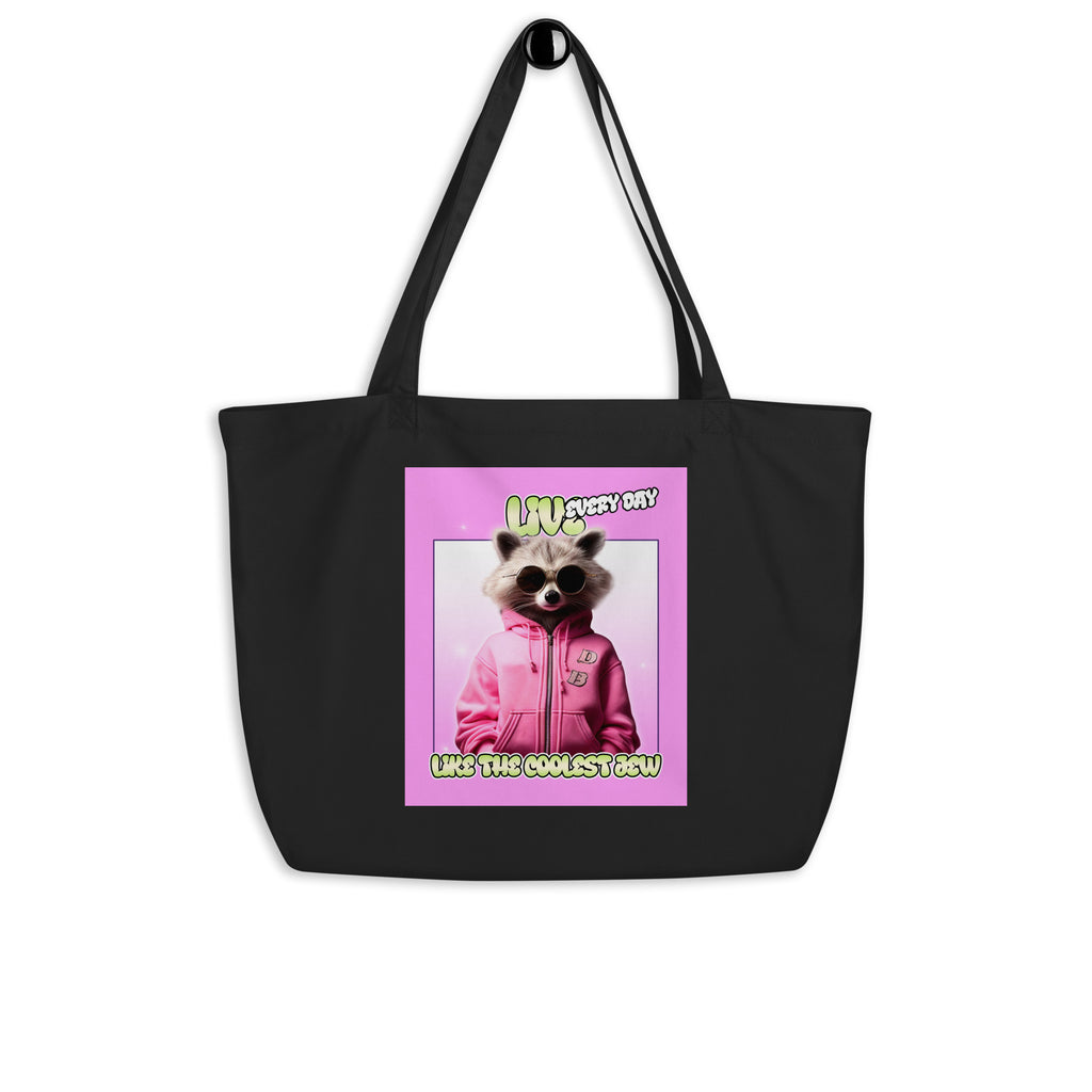 Mr Racoon | Large Organic Tote Bag Jouparty