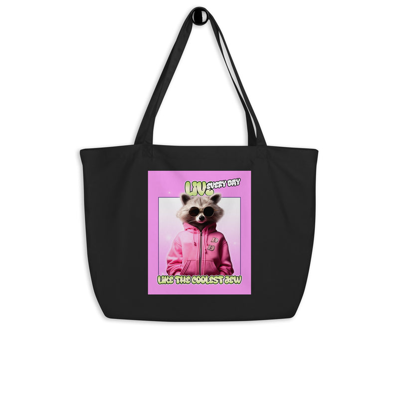 Mr Racoon | Large Organic Tote Bag