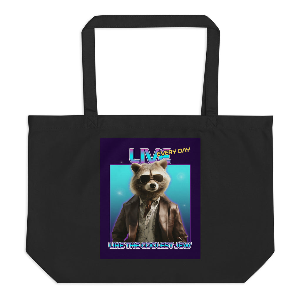 Mr Racoon | Large Organic Tote Bag