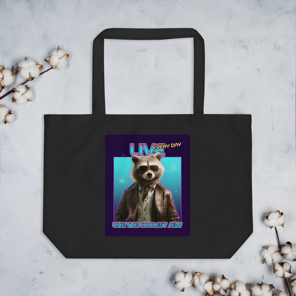 Mr Racoon | Large Organic Tote Bag