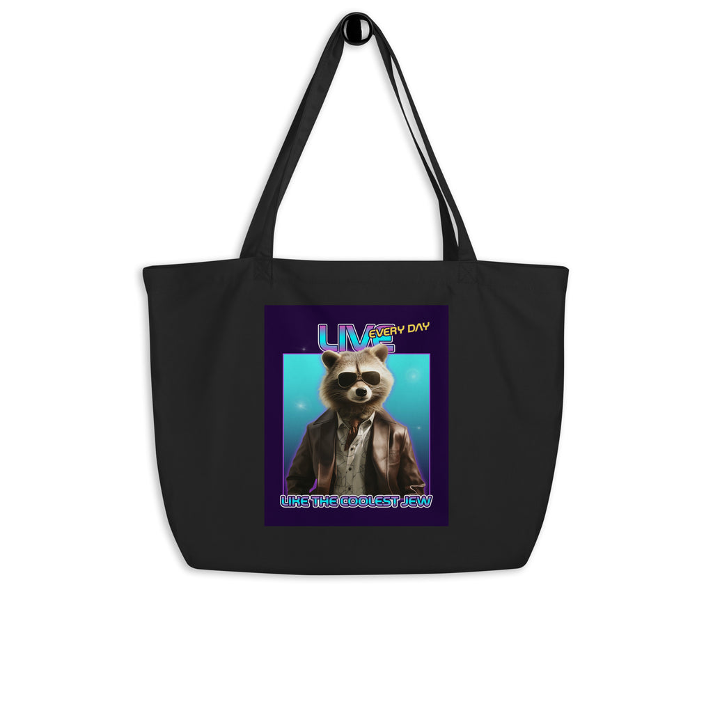Mr Racoon | Large Organic Tote Bag