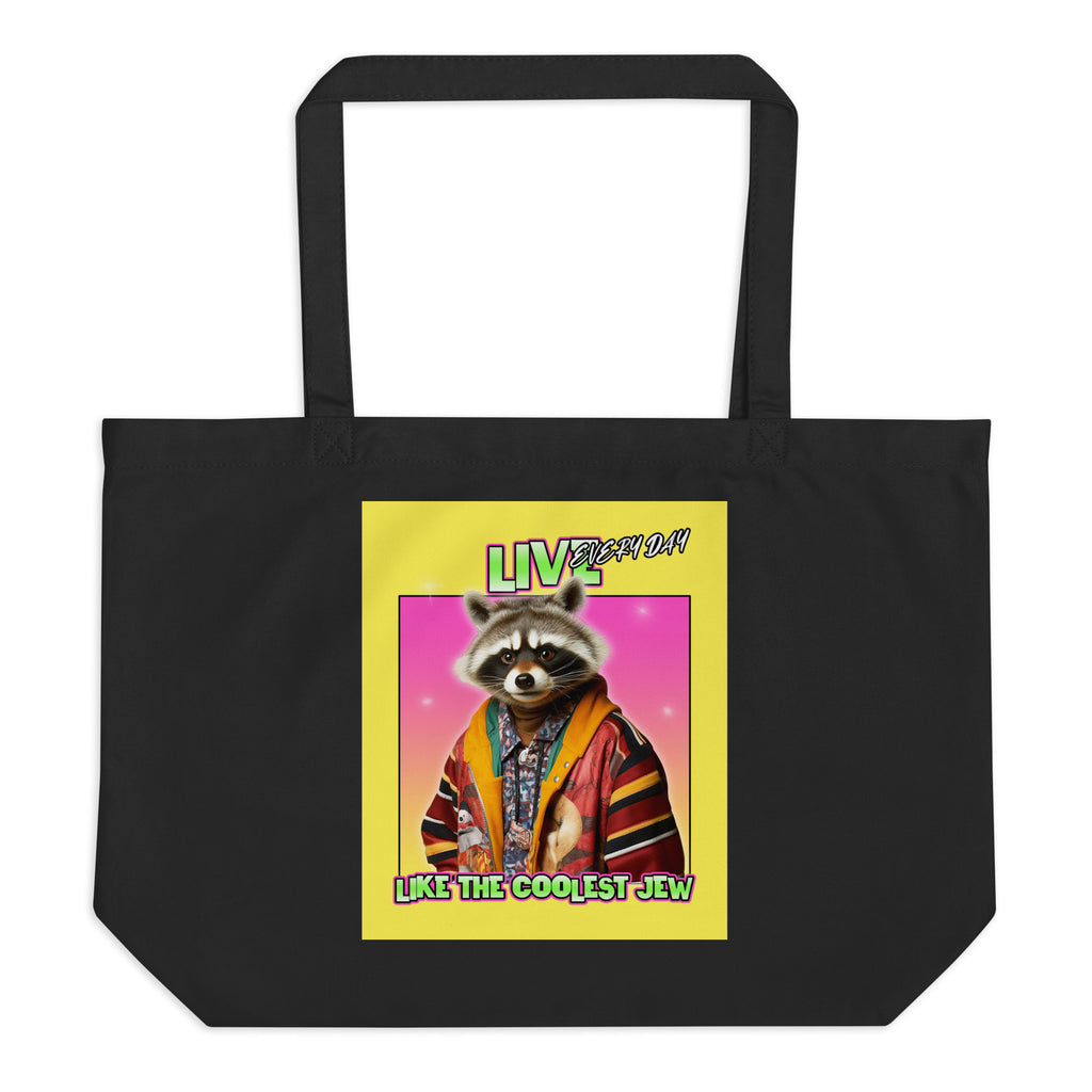 Mr Racoon | Large Organic Tote Bag Jouparty