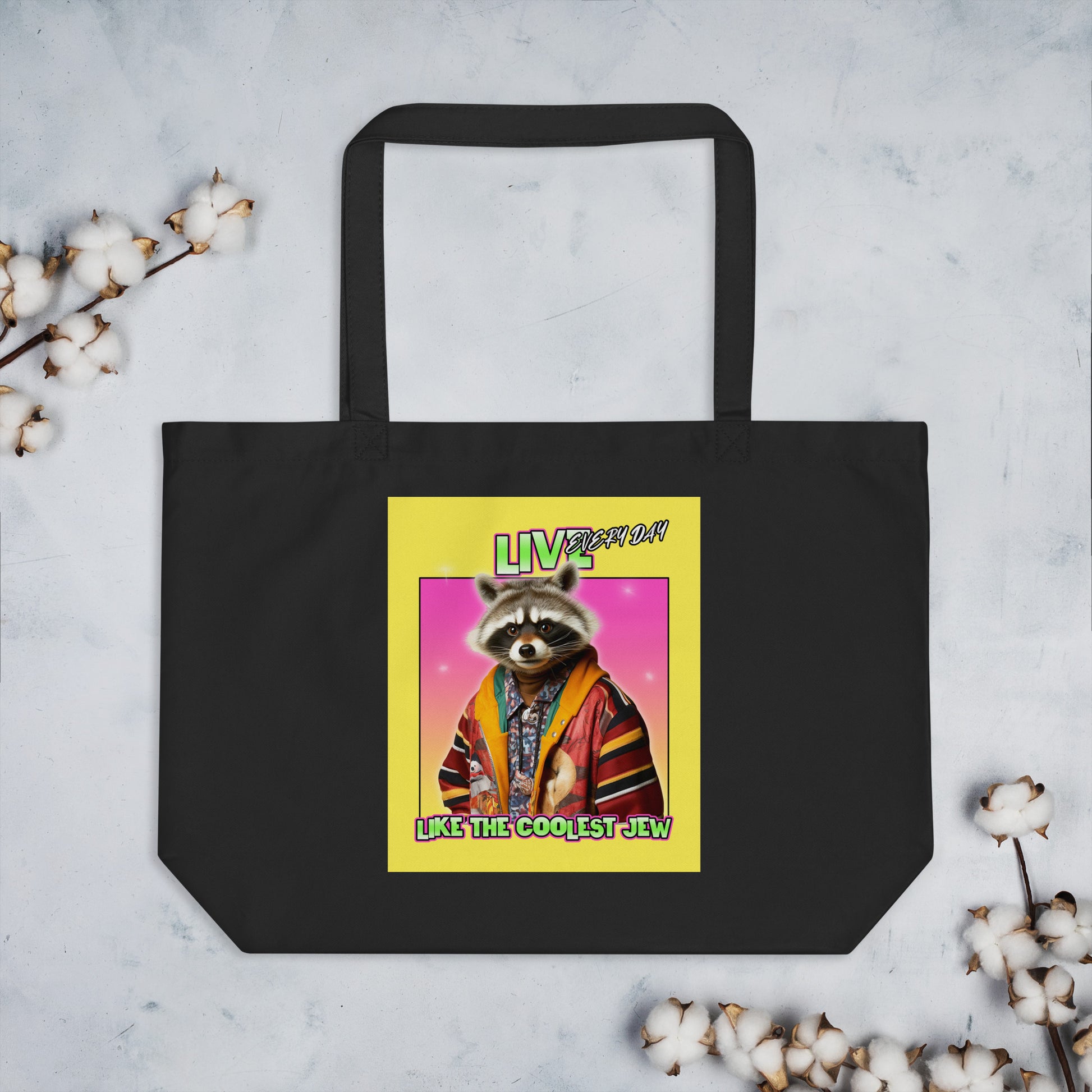Mr Racoon | Large Organic Tote Bag Jouparty