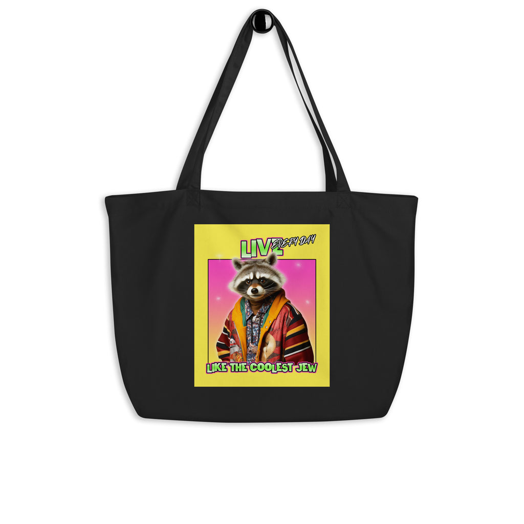 Mr Racoon | Large Organic Tote Bag Jouparty