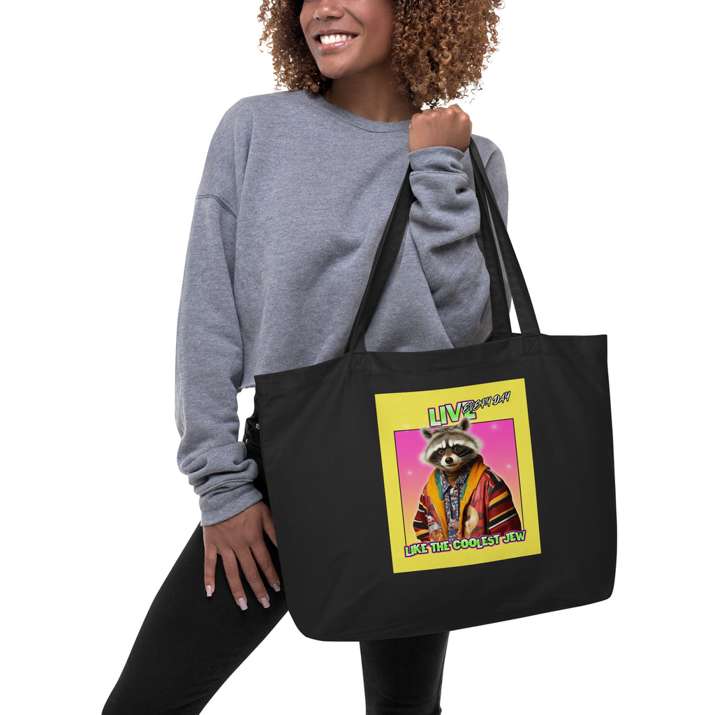 Mr Racoon | Large Organic Tote Bag Jouparty