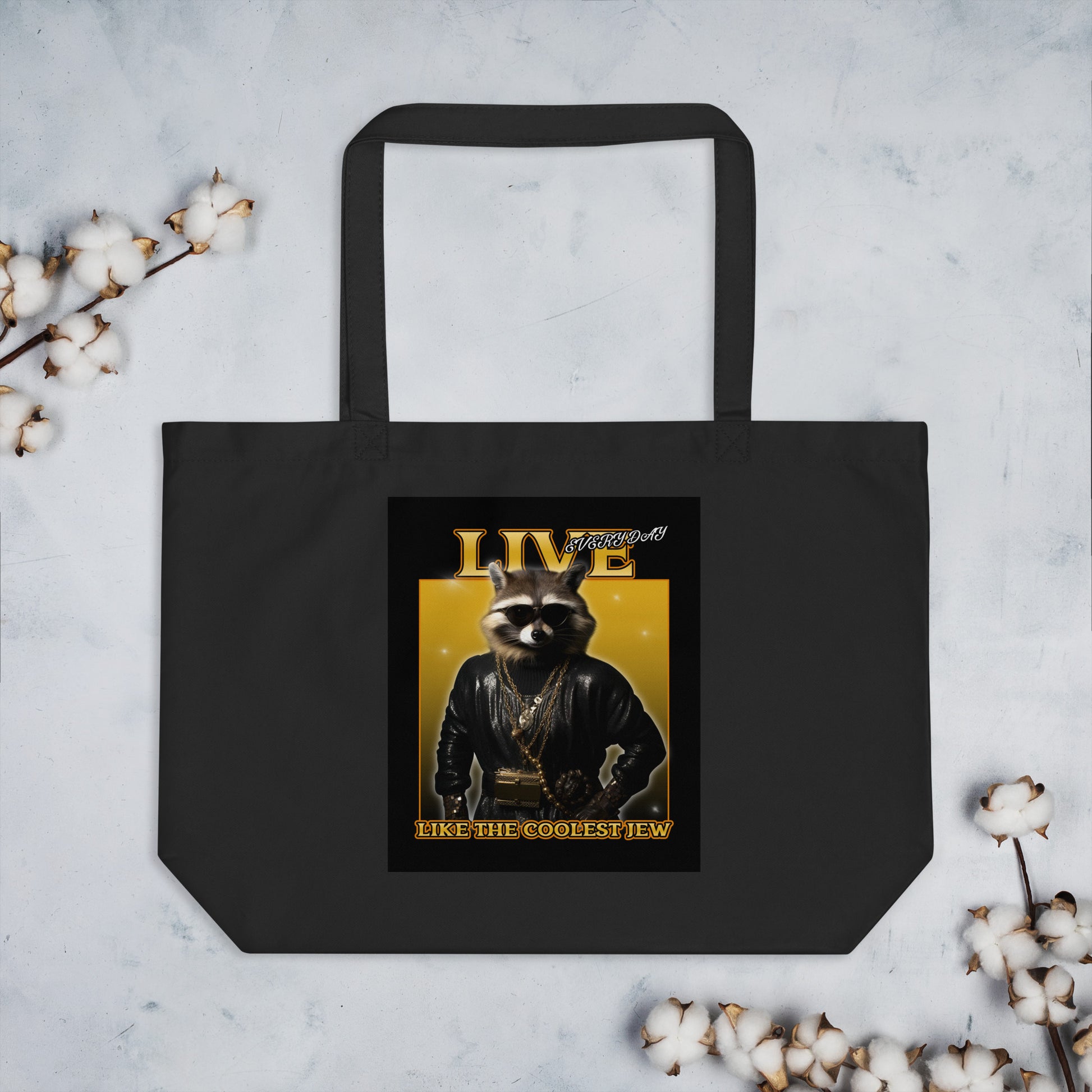 Mr Racoon | Large Organic Tote Bag
