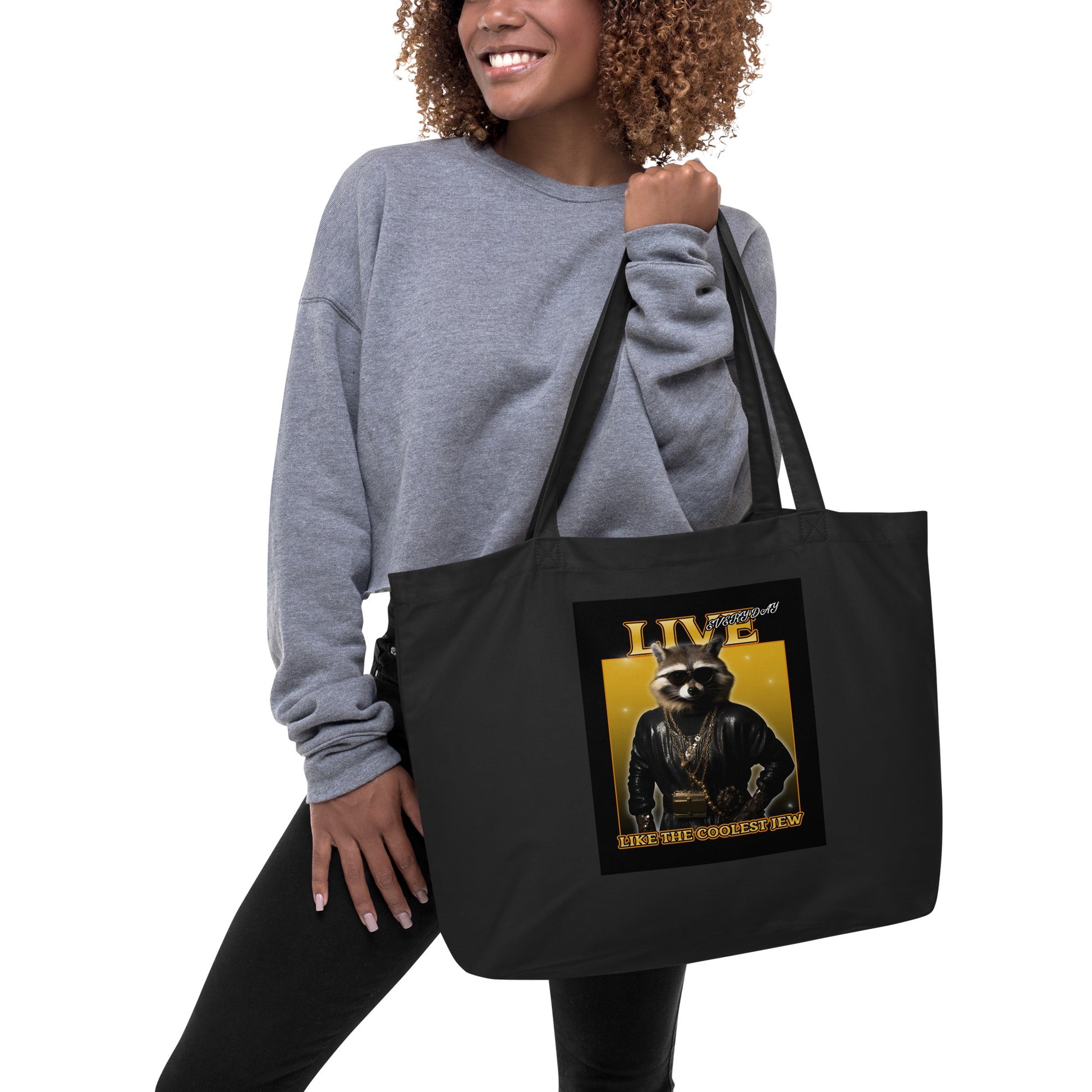 Mr Racoon | Large Organic Tote Bag