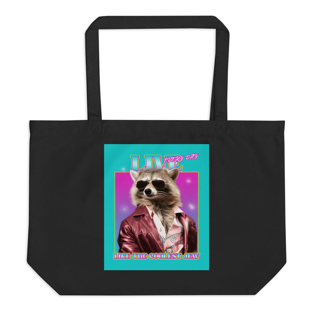 Mr Racoon | Large Organic Tote Bag Jouparty