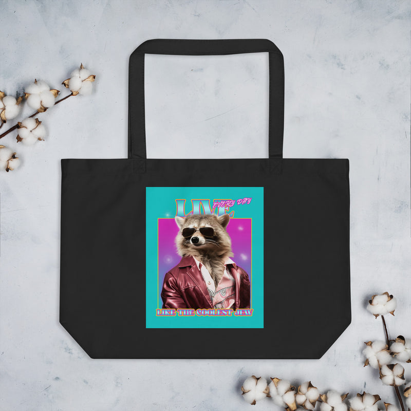 Mr Racoon | Large Organic Tote Bag