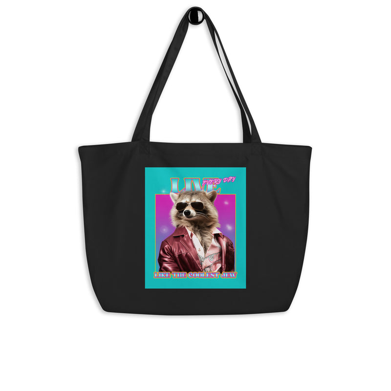 Mr Racoon | Large Organic Tote Bag