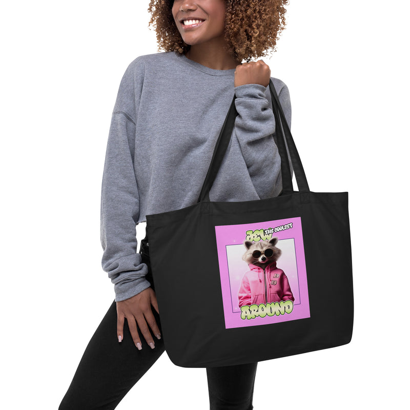 Mr Racoon | Large Organic Tote Bag