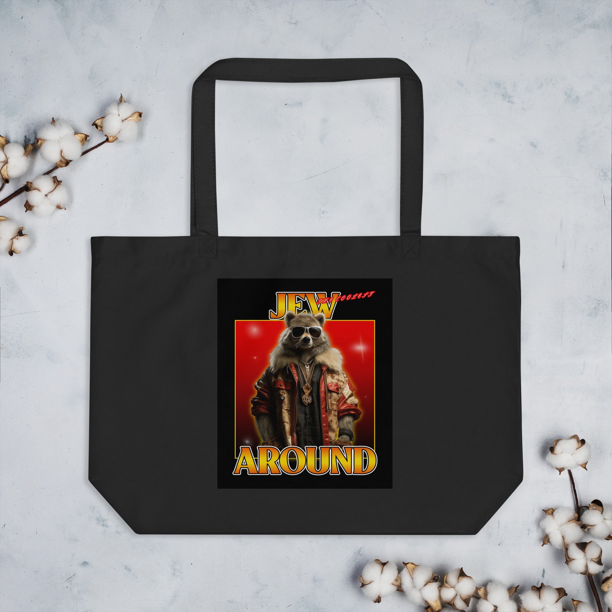 Mr Racoon | Large Organic Tote Bag Jouparty