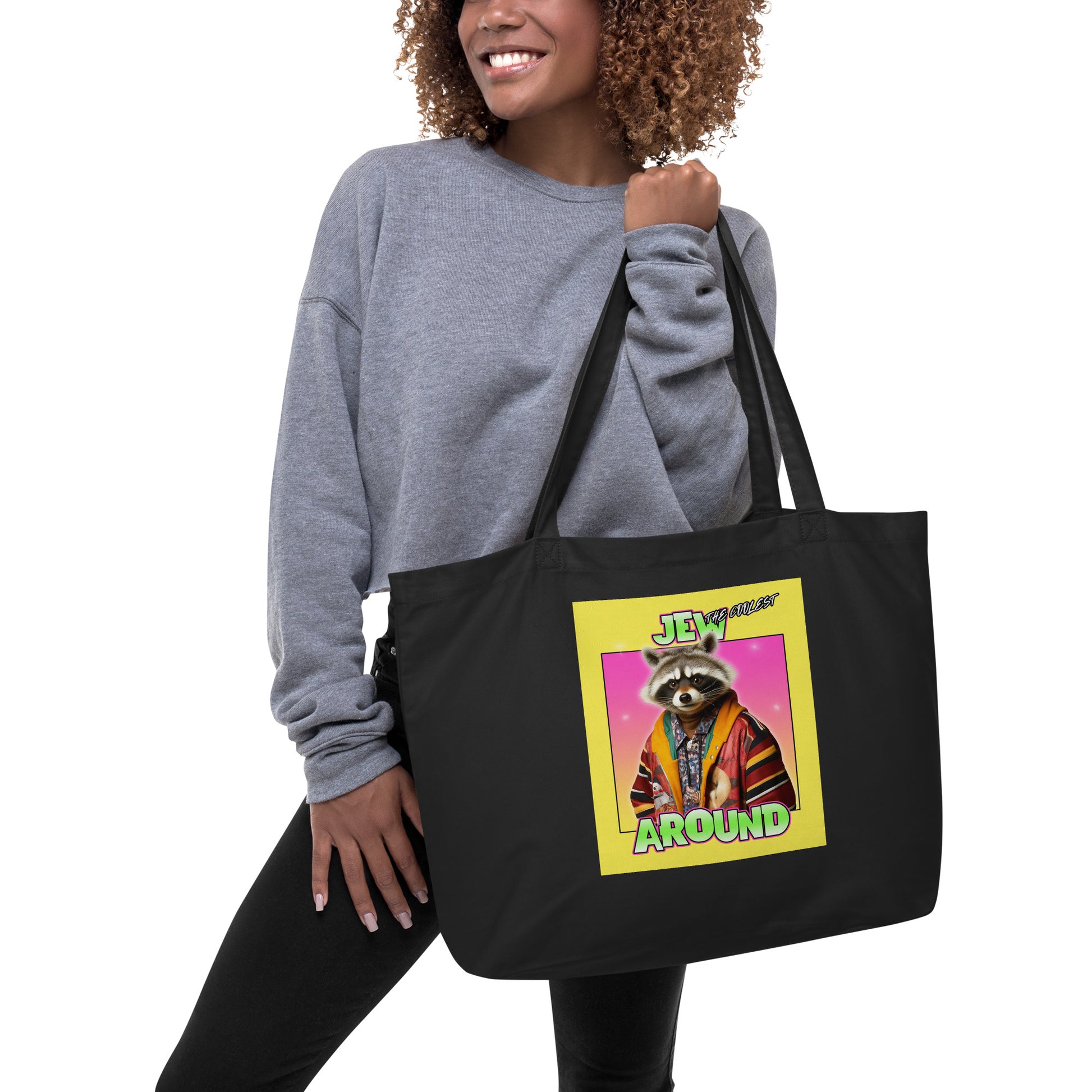 Mr Racoon | Large Organic Tote Bag Jouparty