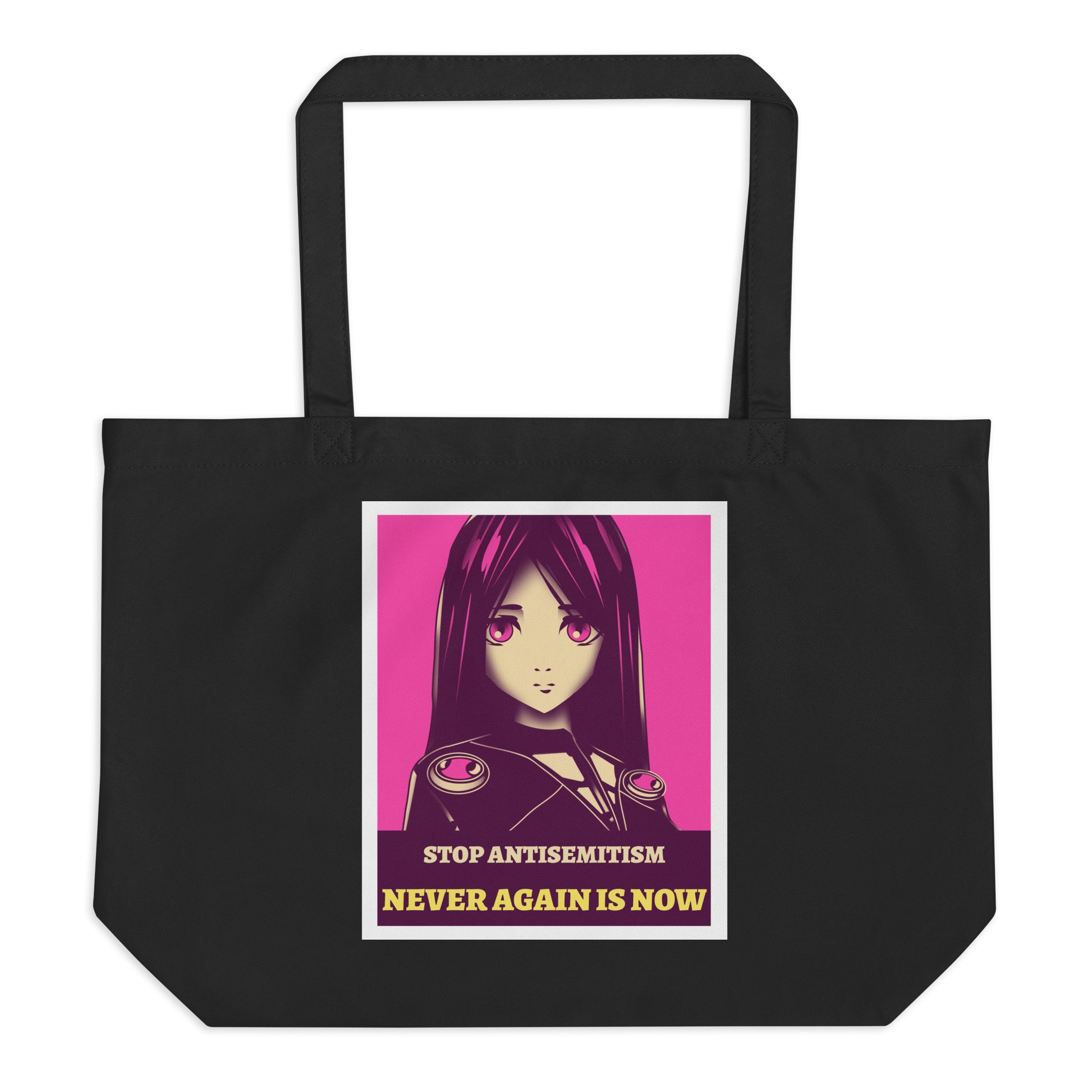 Anime Hero | Antisemitism | Large Organic Tote Bag