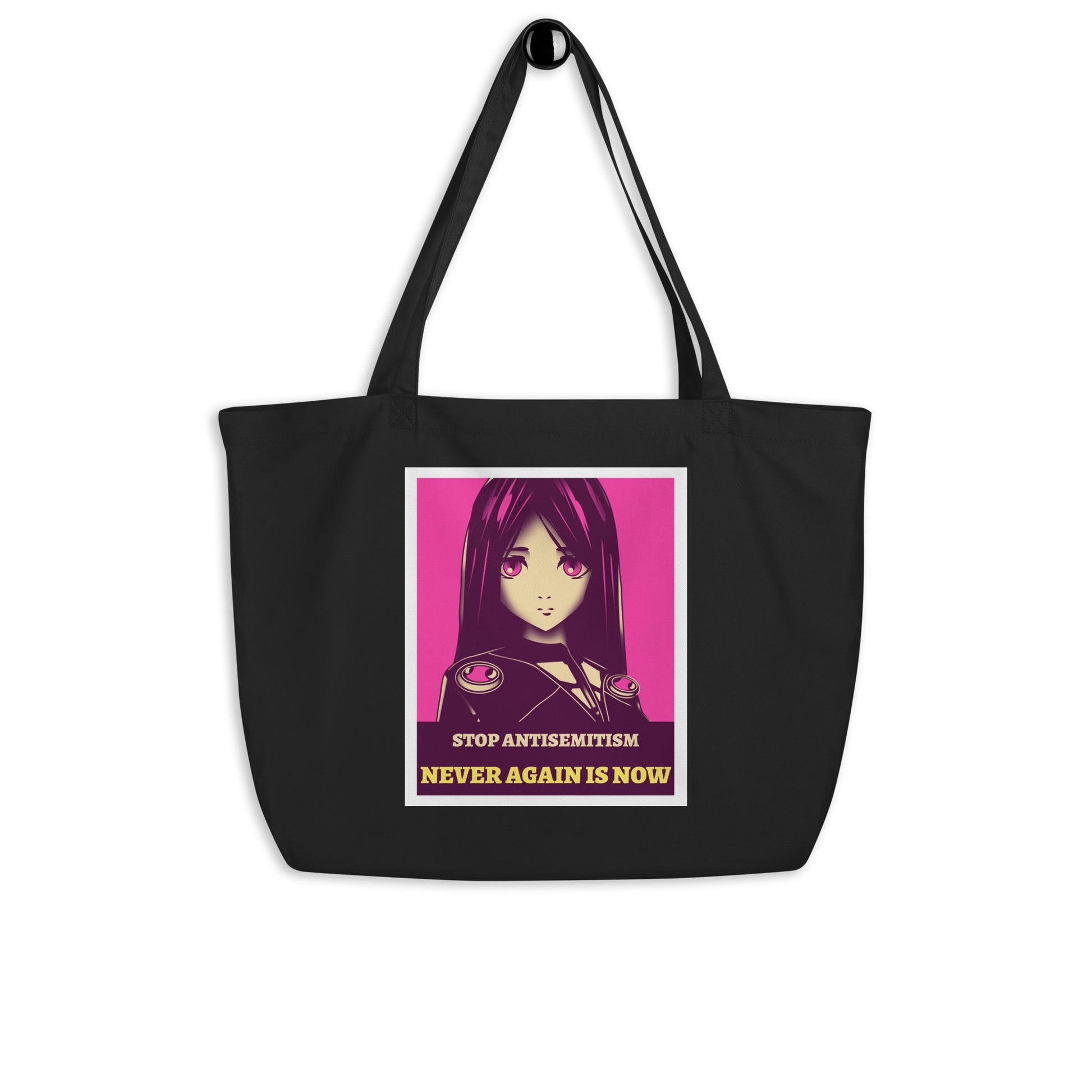 Anime Hero | Antisemitism | Large Organic Tote Bag