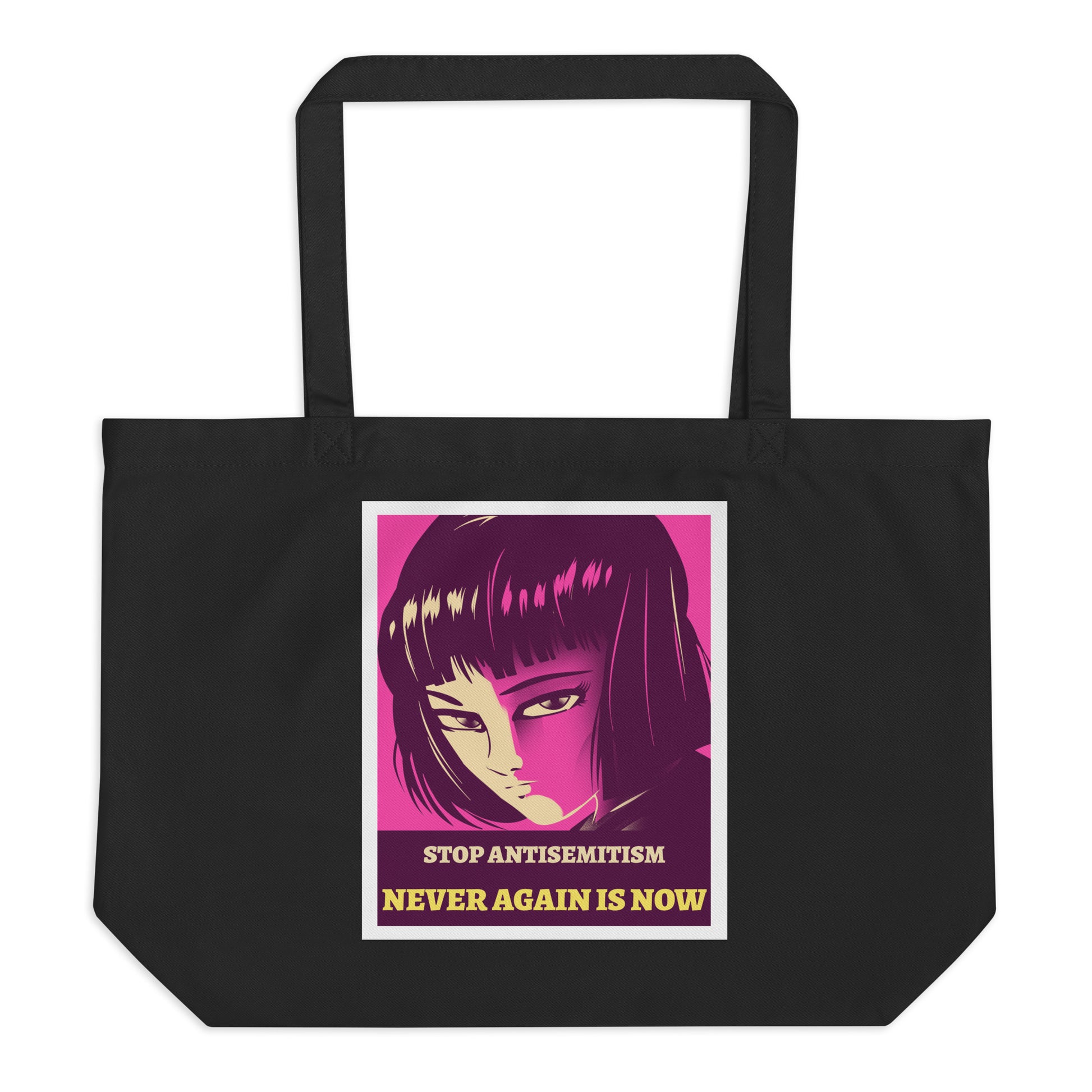 Anime Hero | Antisemitism | Large Organic Tote Bag Jouparty