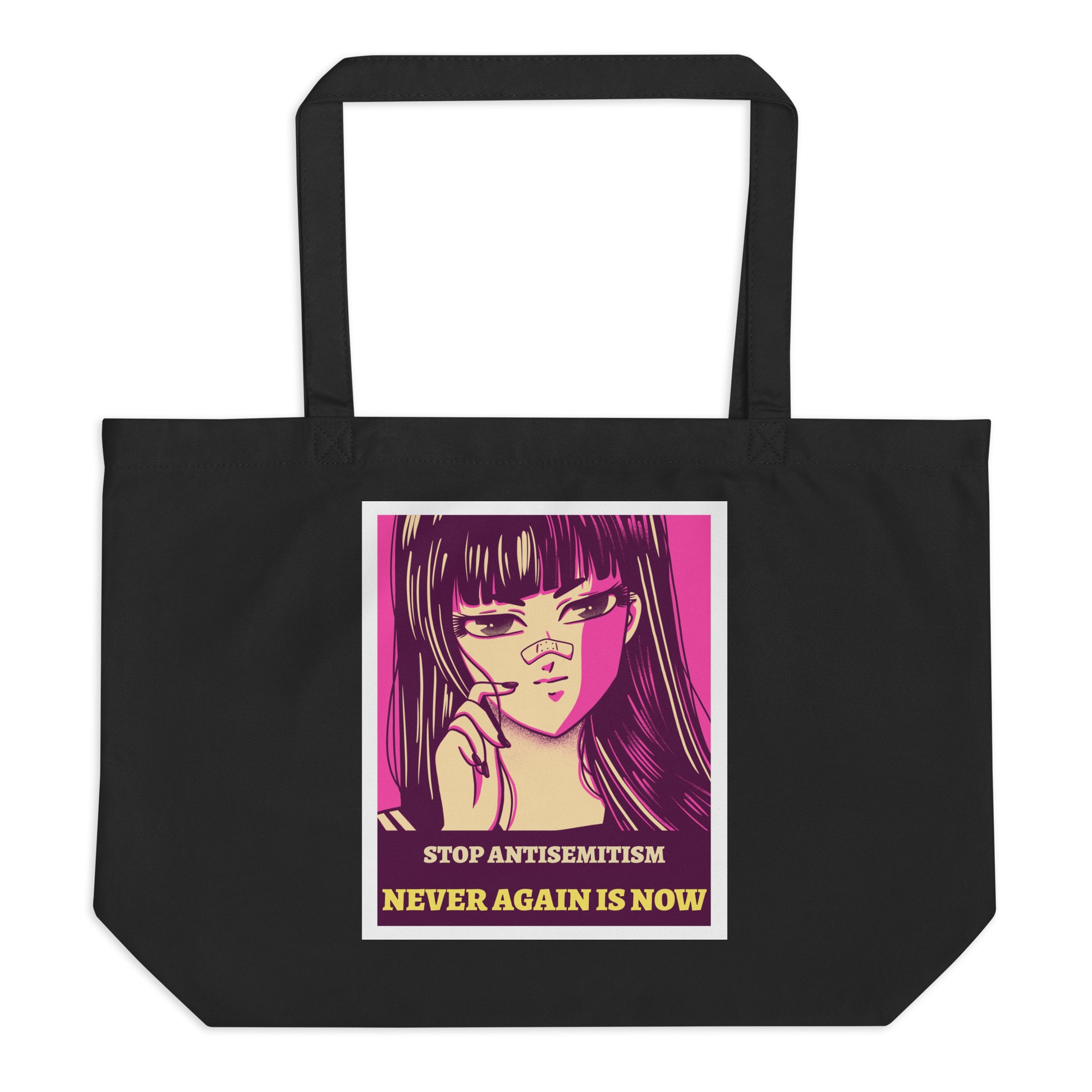 Anime Hero | Antisemitism | Large Organic Tote Bag