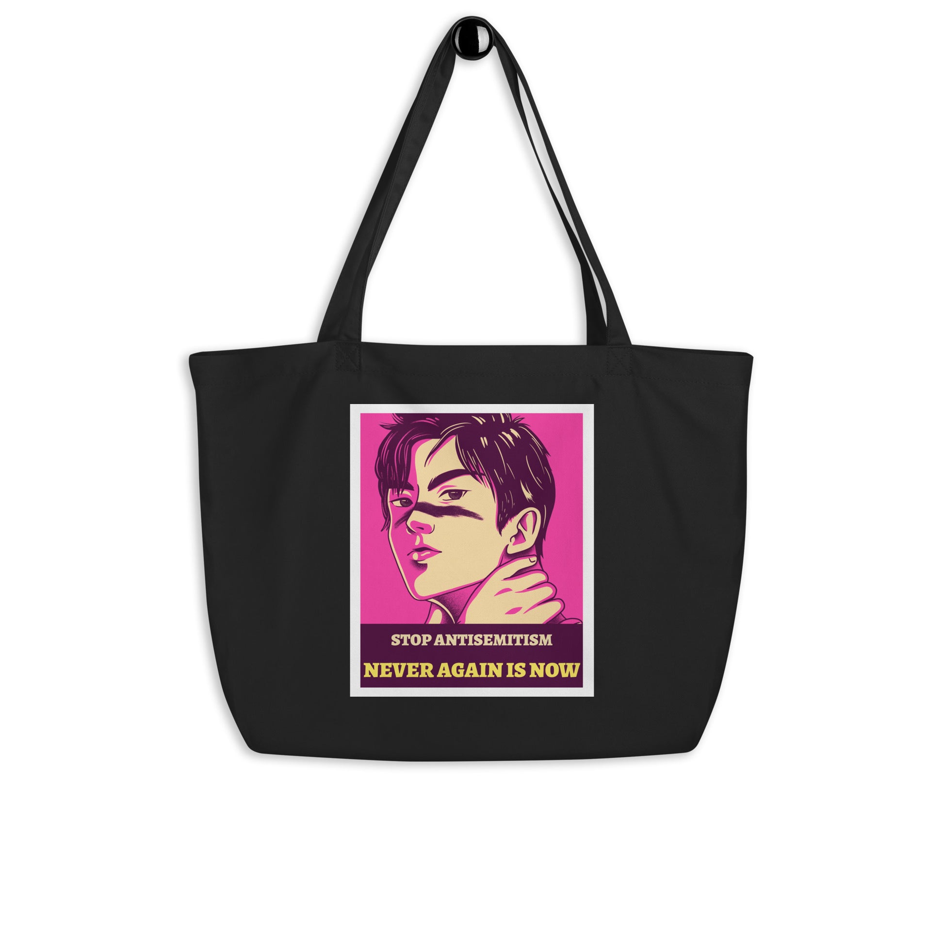 Anime Hero | Antisemitism | Large Organic Tote Bag Jouparty