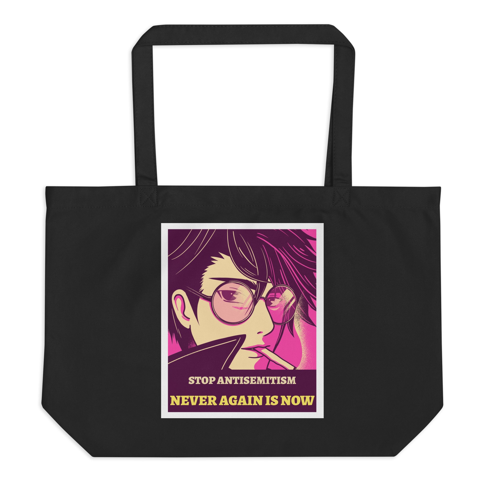 Anime Hero | Antisemitism | Large Organic Tote Bag Jouparty