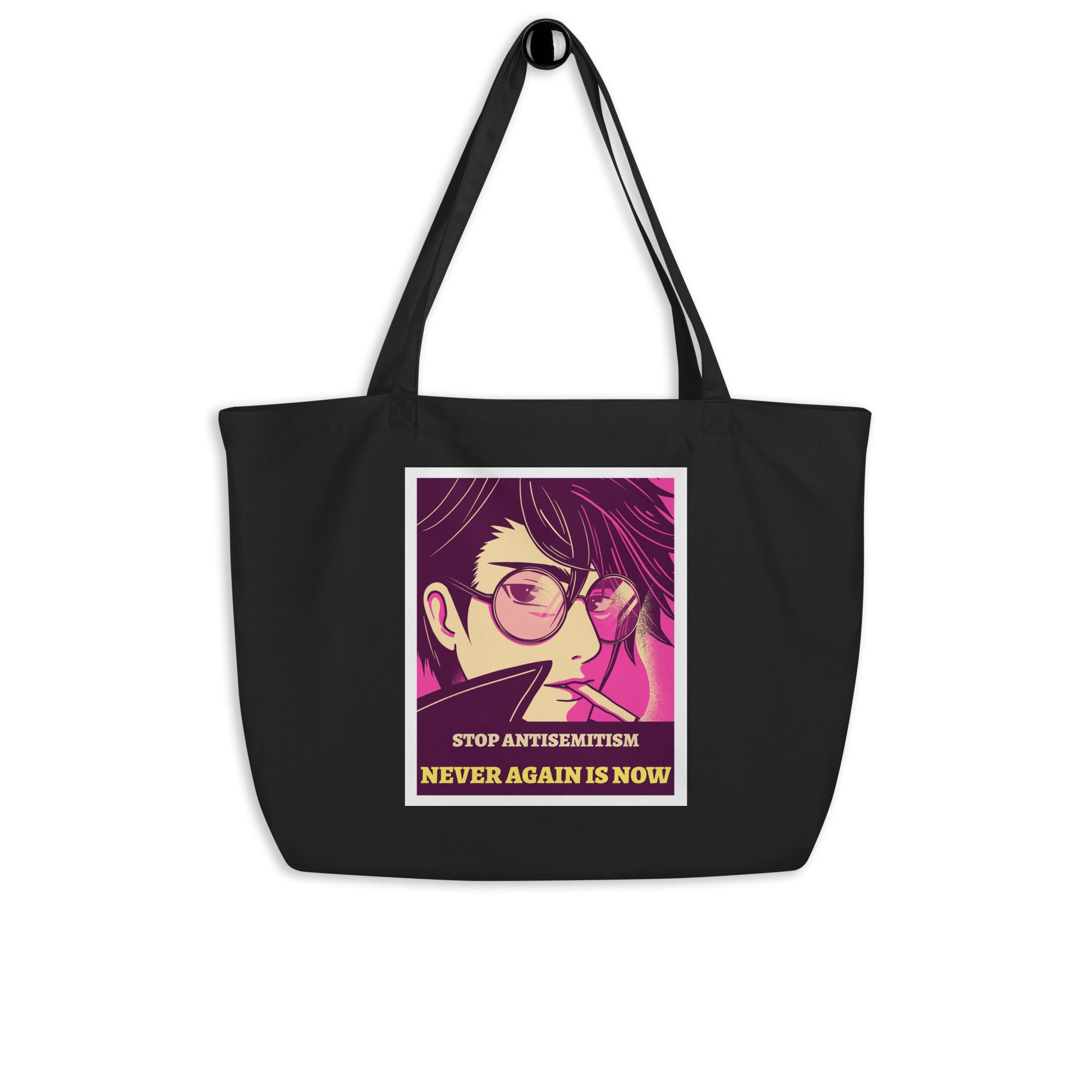 Anime Hero | Antisemitism | Large Organic Tote Bag Jouparty