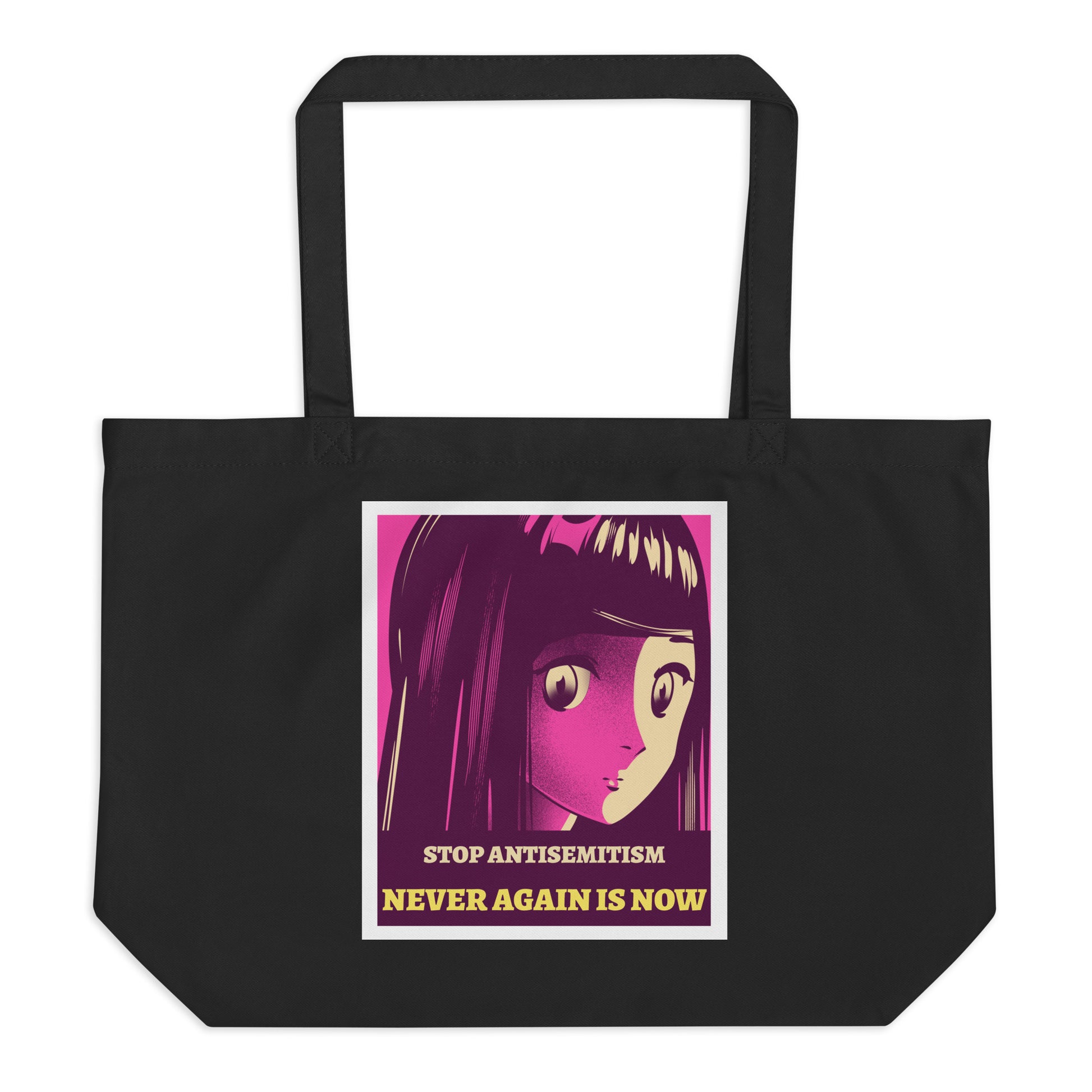 Anime Hero | Antisemitism | Large Organic Tote Bag Jouparty