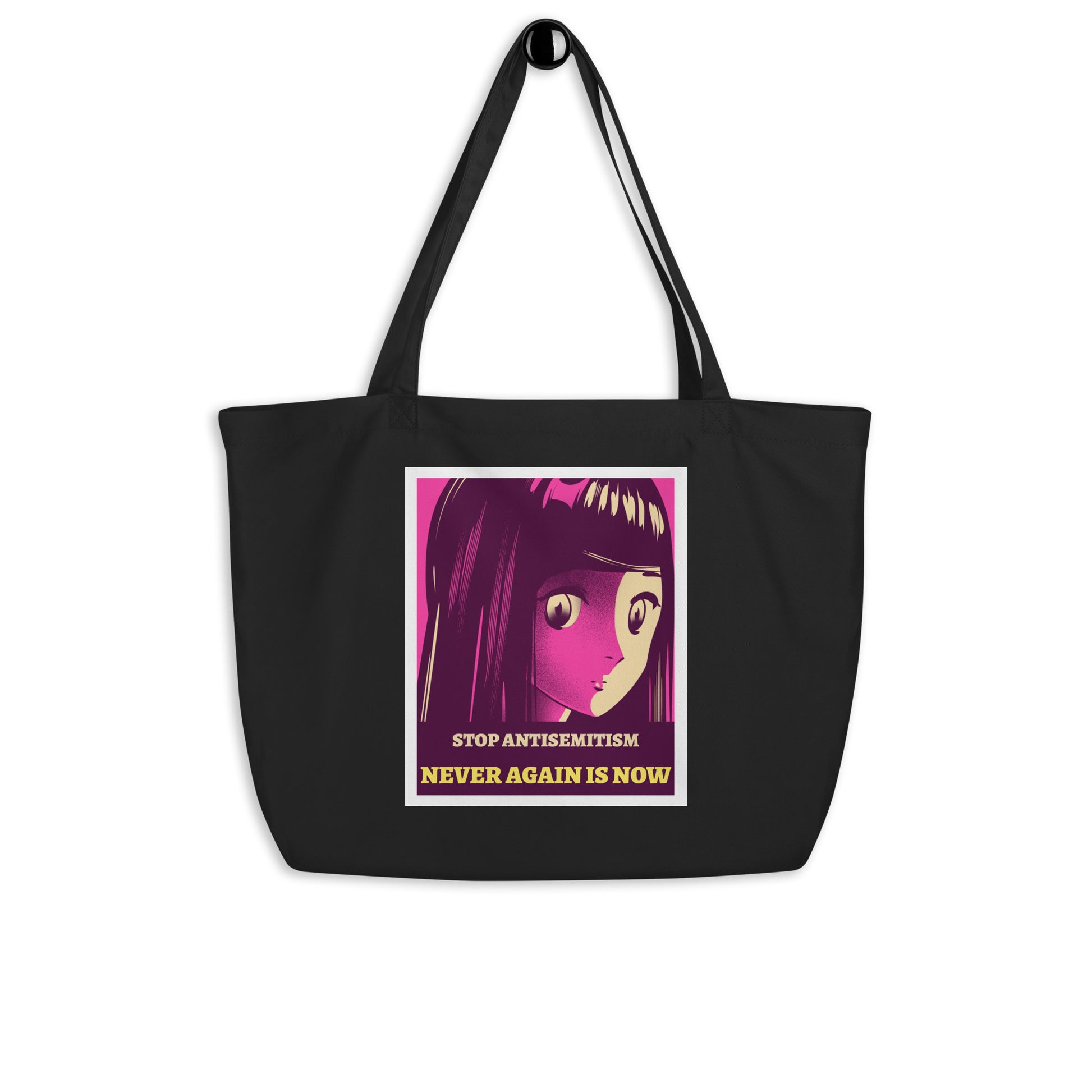 Anime Hero | Antisemitism | Large Organic Tote Bag Jouparty