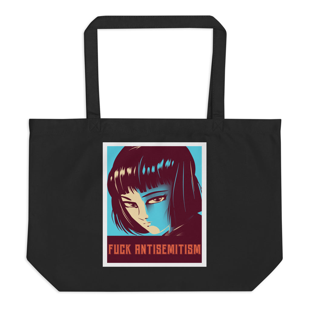 Anime Hero | Antisemitism | Large Organic Tote Bag