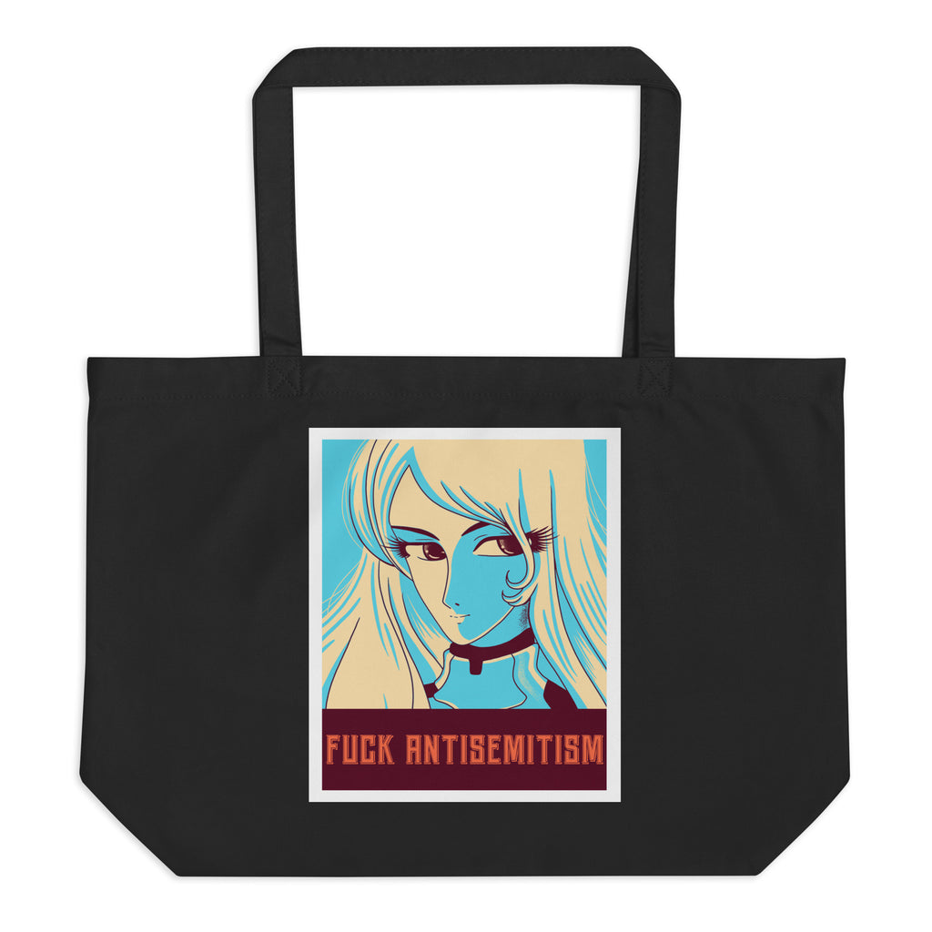 Anime Hero | Antisemitism | Large Organic Tote Bag