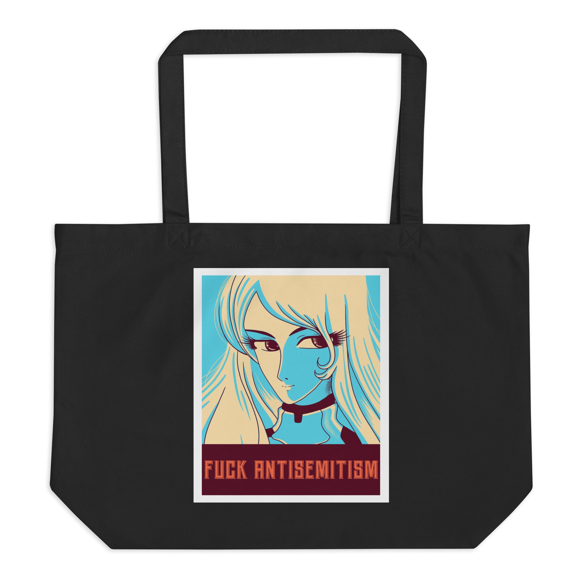 Anime Hero | Antisemitism | Large Organic Tote Bag