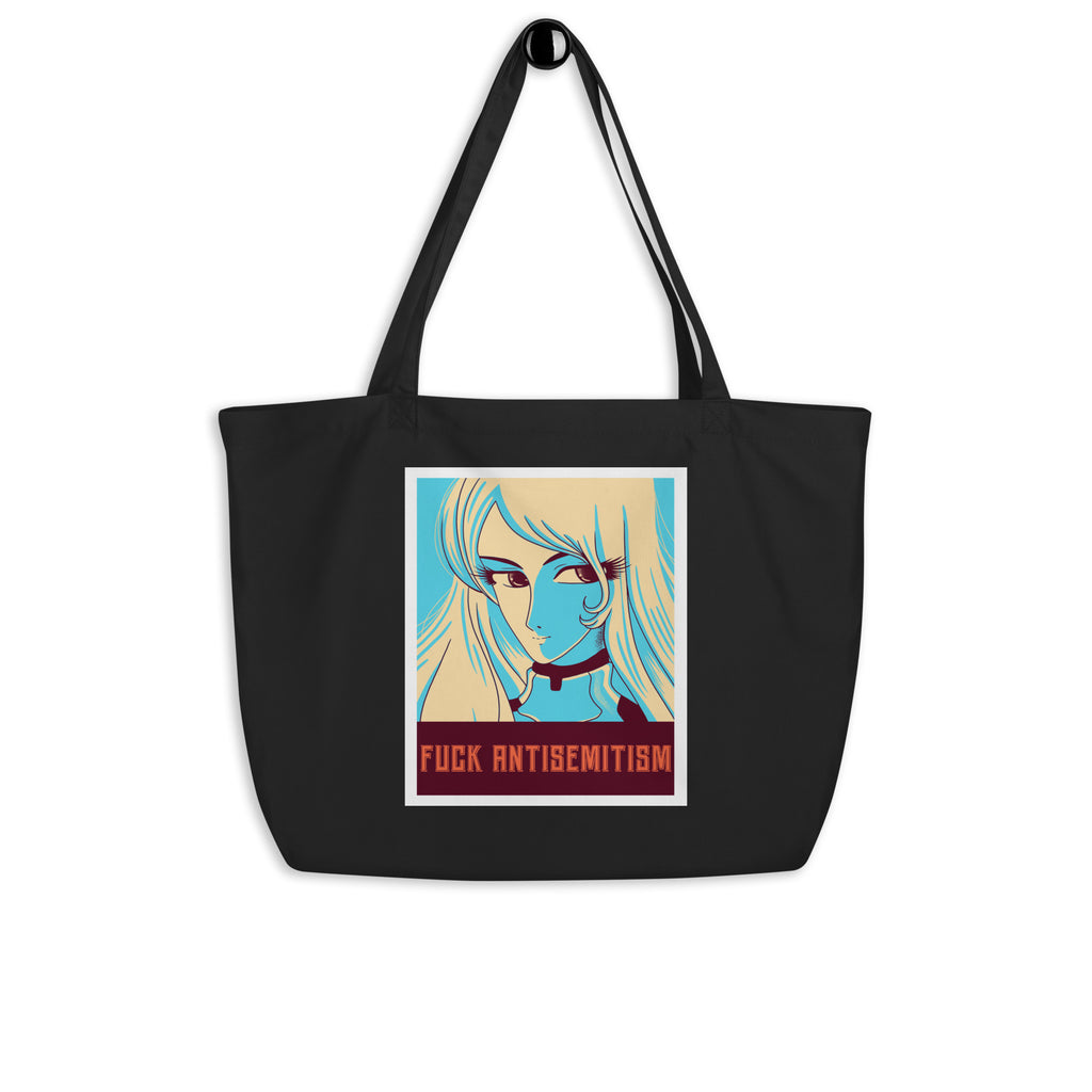 Anime Hero | Antisemitism | Large Organic Tote Bag